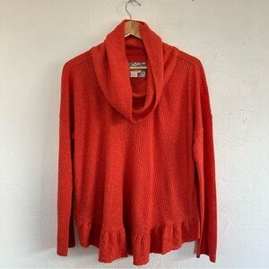 Anthropologie Maeve Ribbed Cowl Neck Sweater